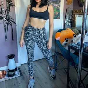 American Apparel cheetah leggings black and white